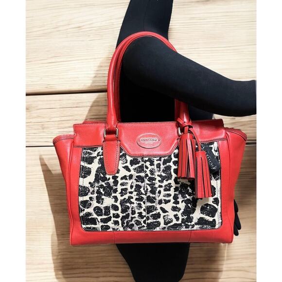 Coach 19989 Legacy Ocelot Candace Leather Satchel & Matching Wristlet - Picture 8 of 16